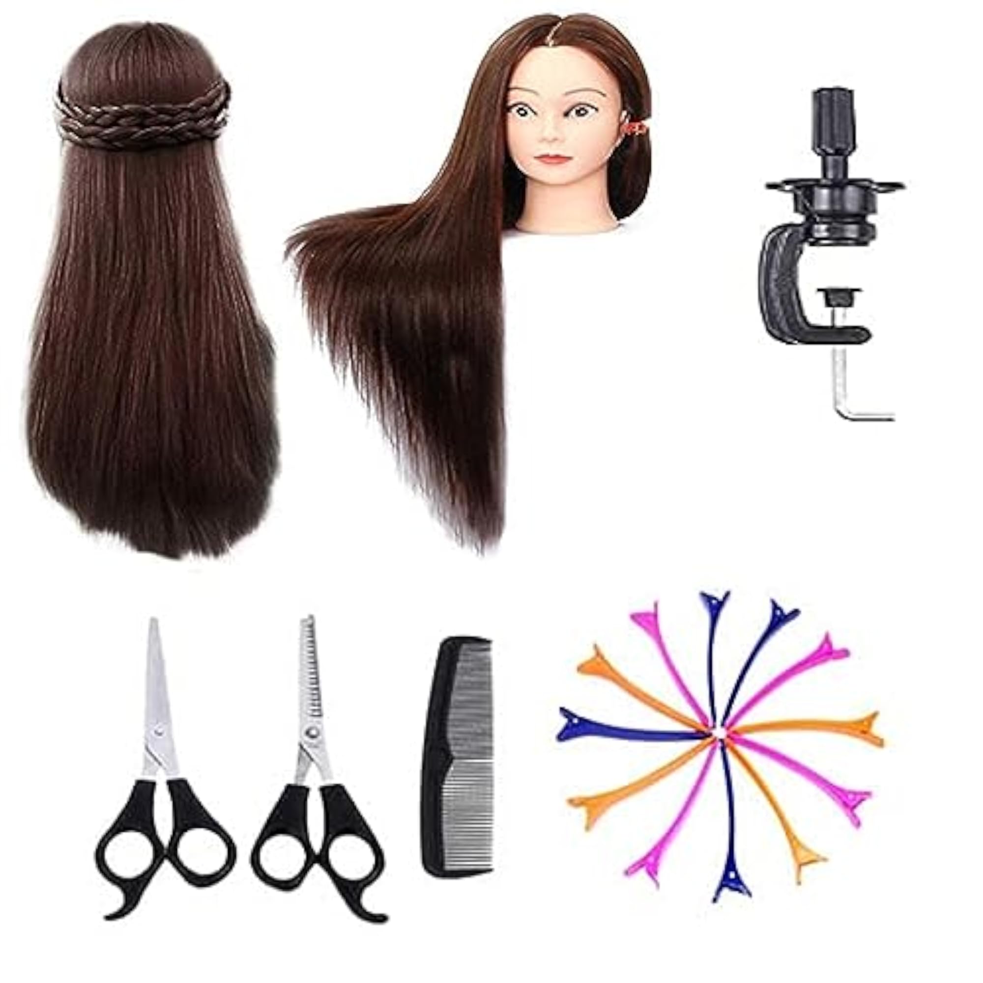 All Purpose Hair Dummy with Clamp Stand
